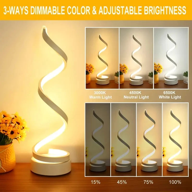 1pcs bedroom bedside lamp - 3-way dimmable touch light USB power supply