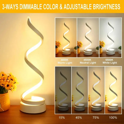 1pcs bedroom bedside lamp - 3-way dimmable touch light USB power supply