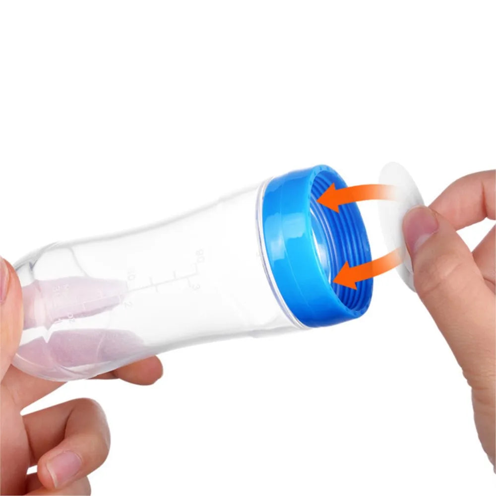 Baby Feeding Bottle With Spoon 90ml Silicone Newborn Infant Squeeze Spoon