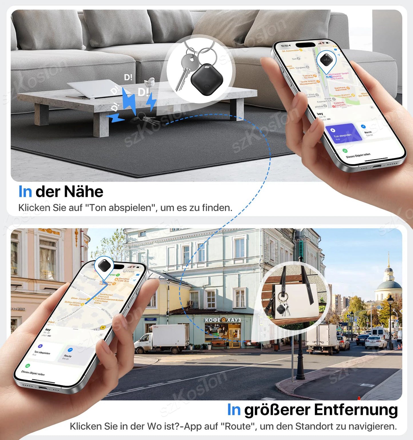 Mini GPS Tracker Compatible with iOS Find My APP Dog Cat Locator Child Finder Pet
