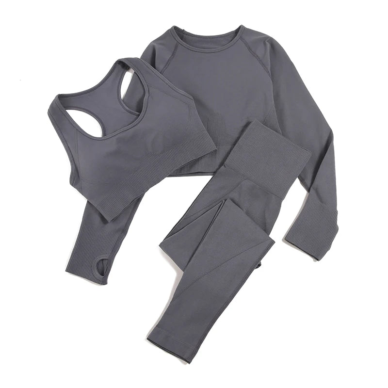 WAREBALL 2/3/4pcs Seamless Yoga Set Gym Clothes Sportswear Yoga