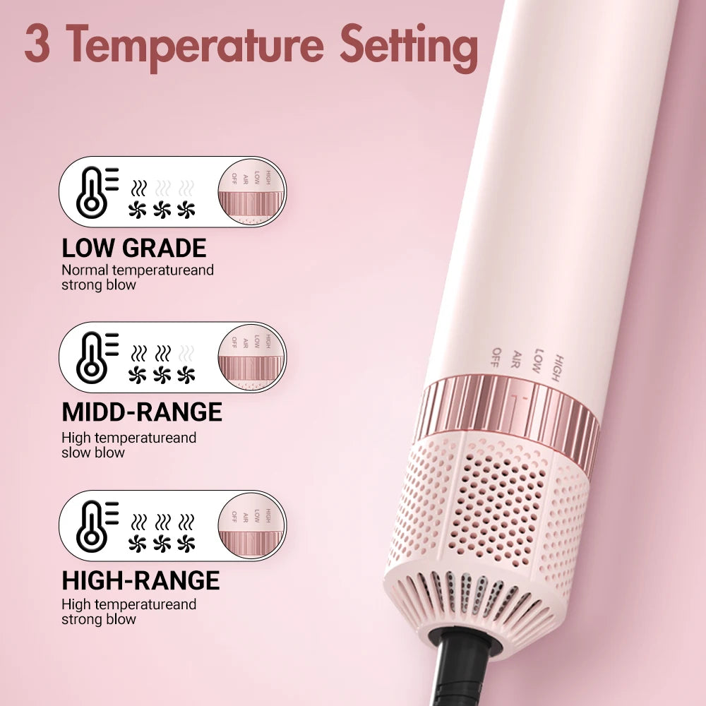 Hair dryer brush detachable 5-in-1 styling and drying system, fast drying,