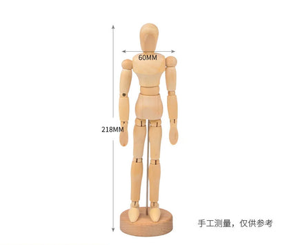 Desktop Room Decoration Wooden Hand Figurines Rotatable Joint  Model Drawing