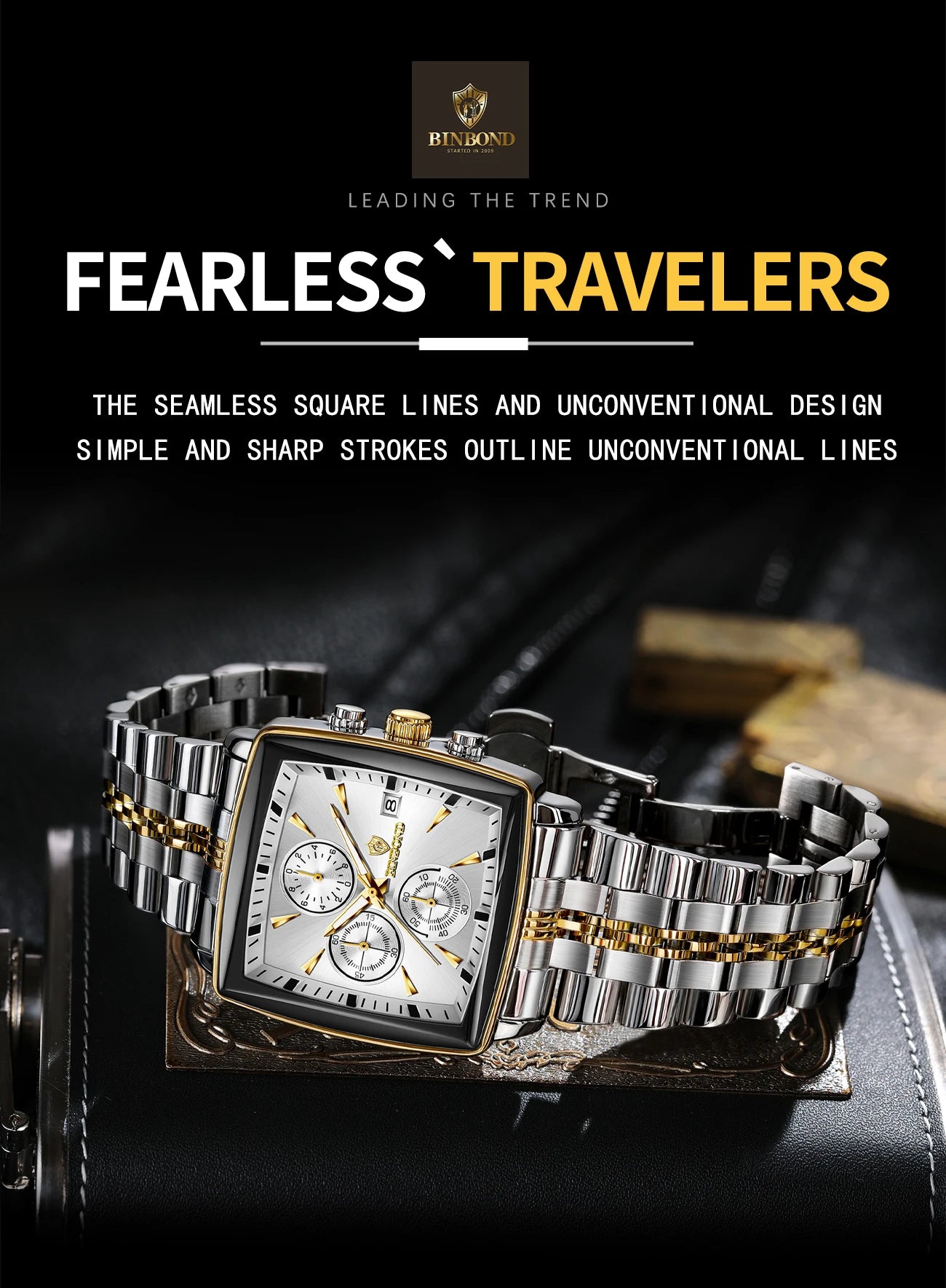 Bennstore BINBOND Luxury quartz watches for men
