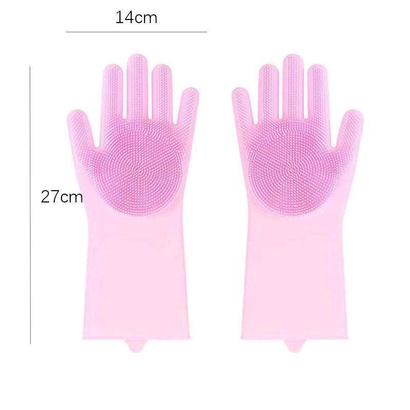 Pet Grooming Cleaning Gloves Dog Cat Bathing Shampoo Glove Scrubber Magic