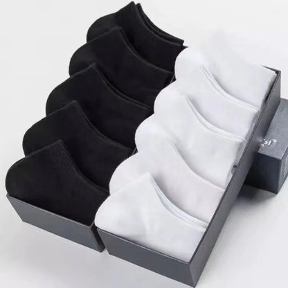 10pairs/Lot Men's Socks Casual Boat Socks Black Business Socks Solid