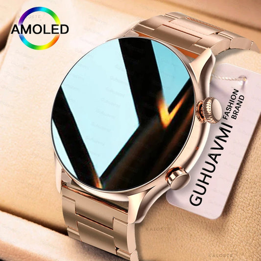 2026 New Smartwatch Women AMOLED HD Screen Always On Display Bluetoothe
