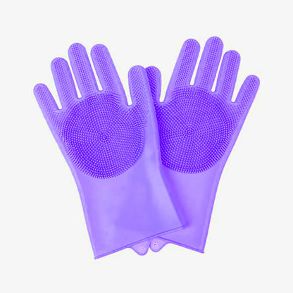 Pet Grooming Cleaning Gloves Dog Cat Bathing Shampoo Glove Scrubber Magic
