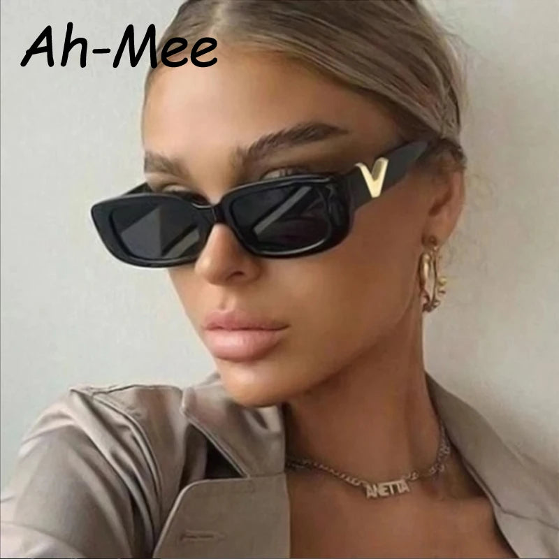 Fashion Rectangle Sunglasses Women Luxury Brand Vintage