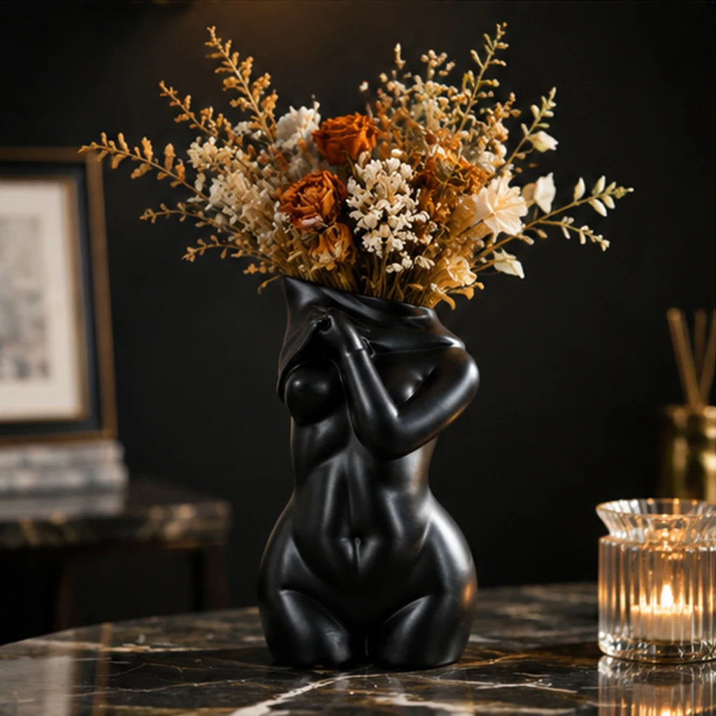 Female Body Vase Resin Sculpture Woman  Decoration