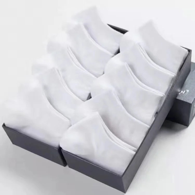 10pairs/Lot Men's Socks Casual Boat Socks Black Business Socks Solid