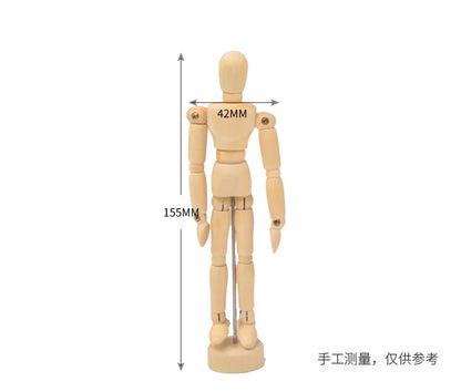 Desktop Room Decoration Wooden Hand Figurines Rotatable Joint  Model Drawing