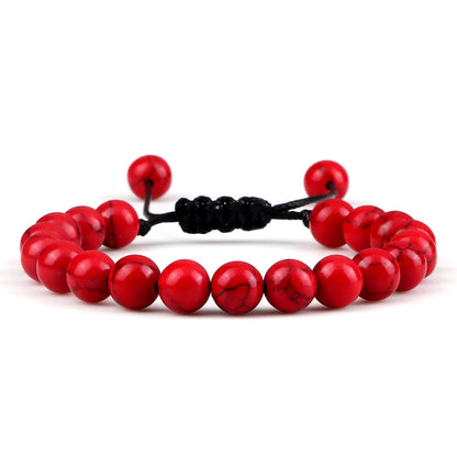 Tiger Eye Stone Beads Bracelet Adjustable Braided Rope Bangles Natural