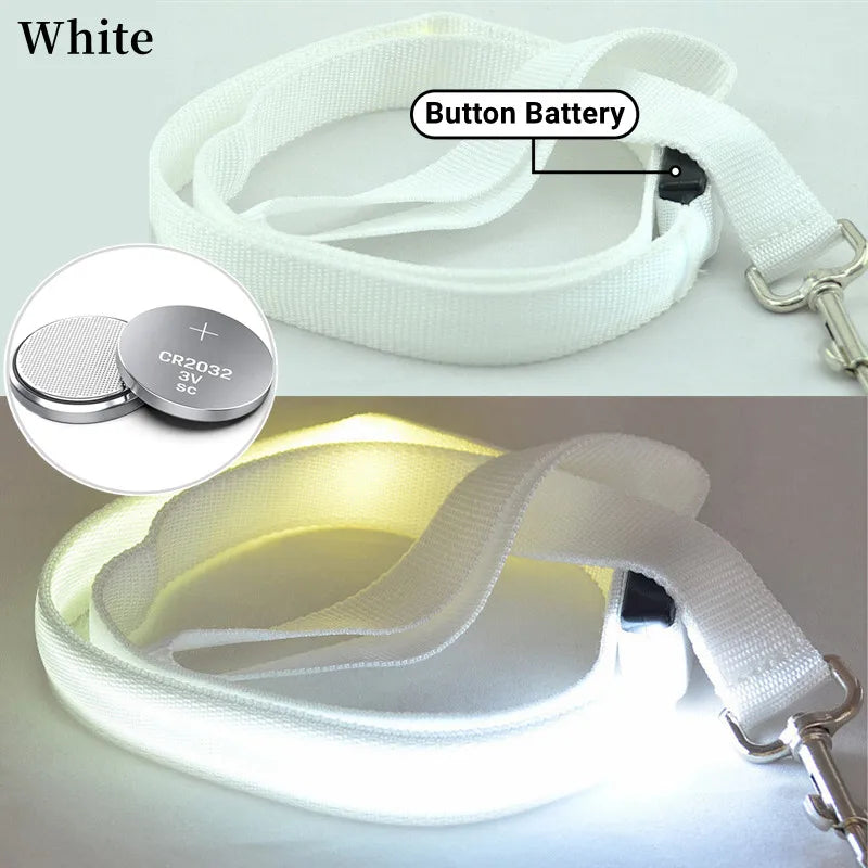 Led Pet Dog Leash Rope With Light Luminous  Lead Leash USB Charging