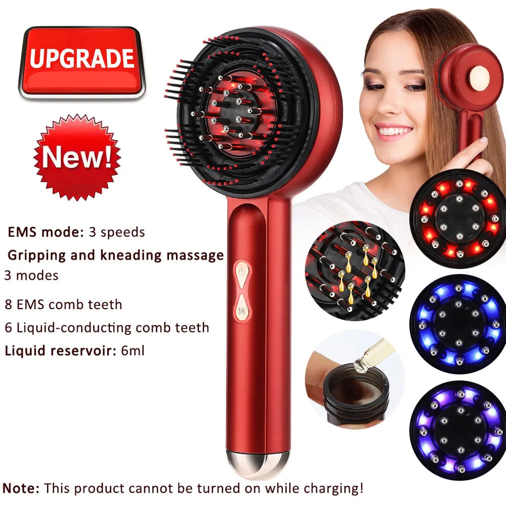 Electric Hair Regrowth Brush with Infrared Light Machine