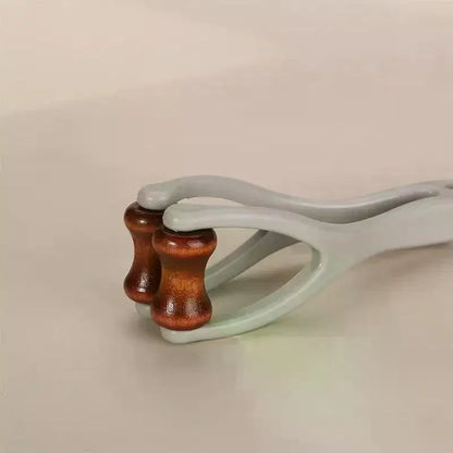Single Wooden Hand Massager Roller Finger Relaxation