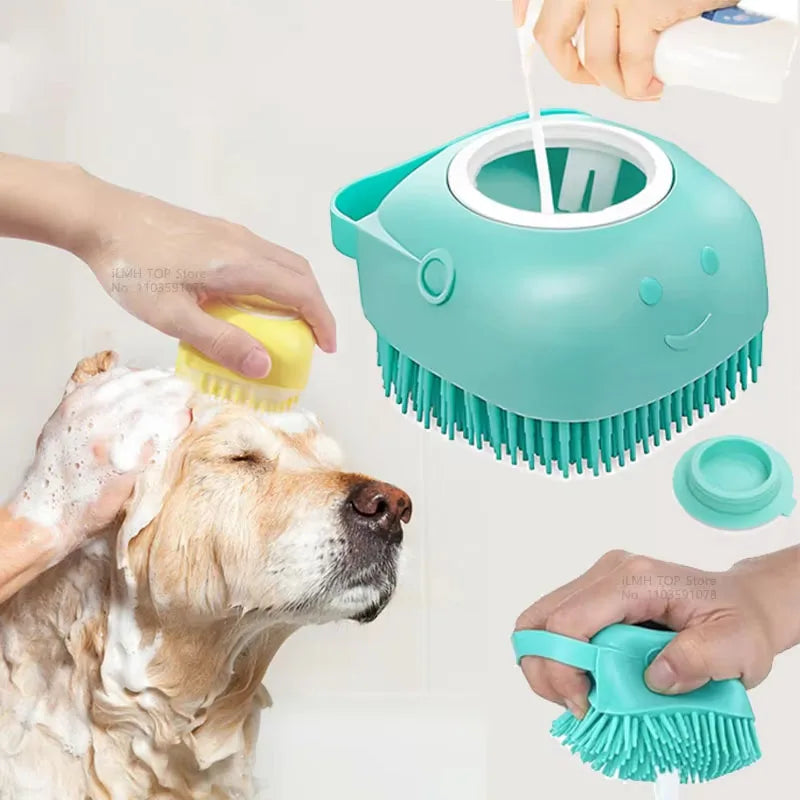 Bath Massage Brush Bathroom Multifunctional Puppy Big Dog Cat Soft Safety Silicone