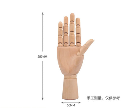 Desktop Room Decoration Wooden Hand Figurines Rotatable Joint  Model Drawing