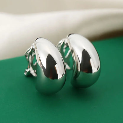 French Light Luxury Drop Water Shaped Ear Clip 2026