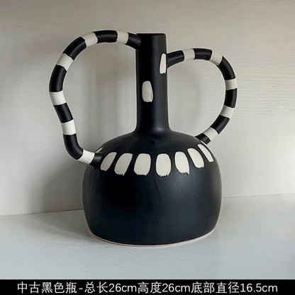 Livetai Wabi-Sabi Ceramic Abstract Sculpture,Handmade Irregular Decorative