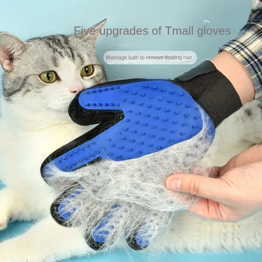 Silicone Pet Grooming Gloves Cats Hair Brush and Comb Gloves to Bathe Dogs Cleaning