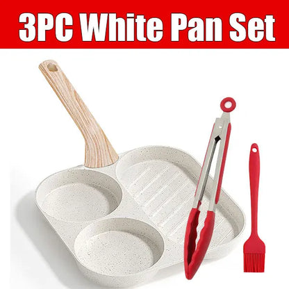 Large 3-In-1 Divided Breakfast Frying Pan Nonstick