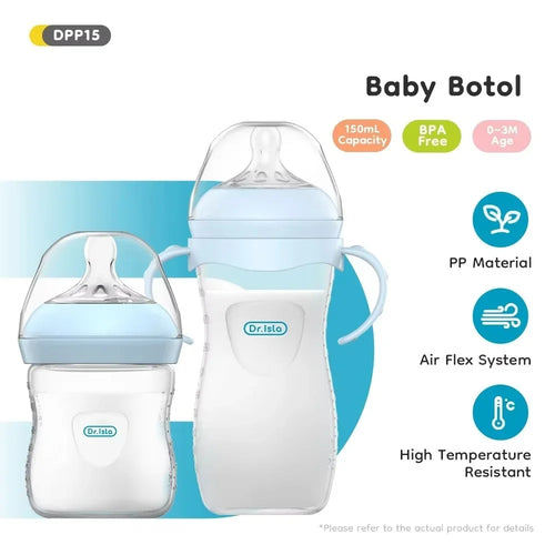 Baby PP Bottle 150/240/330ML Newborn Baby Bottle with Handle Milk