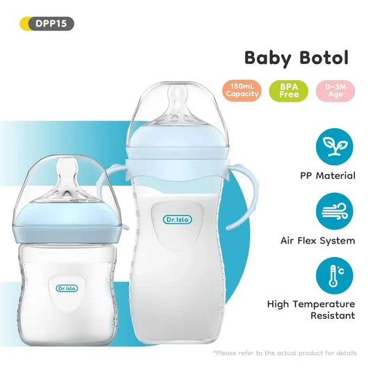 Baby PP Bottle 150/240/330ML Newborn Baby Bottle with Handle Milk