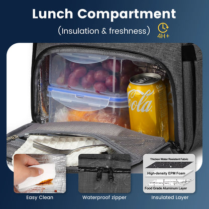 Lunch Backpack Insulated Cooler Picnic Bag Multifunctional