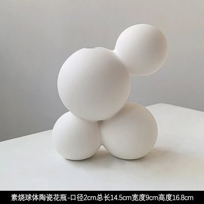 Livetai Wabi-Sabi Ceramic Abstract Sculpture,Handmade Irregular Decorative