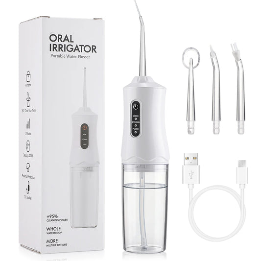 Electric Dental Water Flosser Oral Irrigator Portable Dental Bed Sprinkler