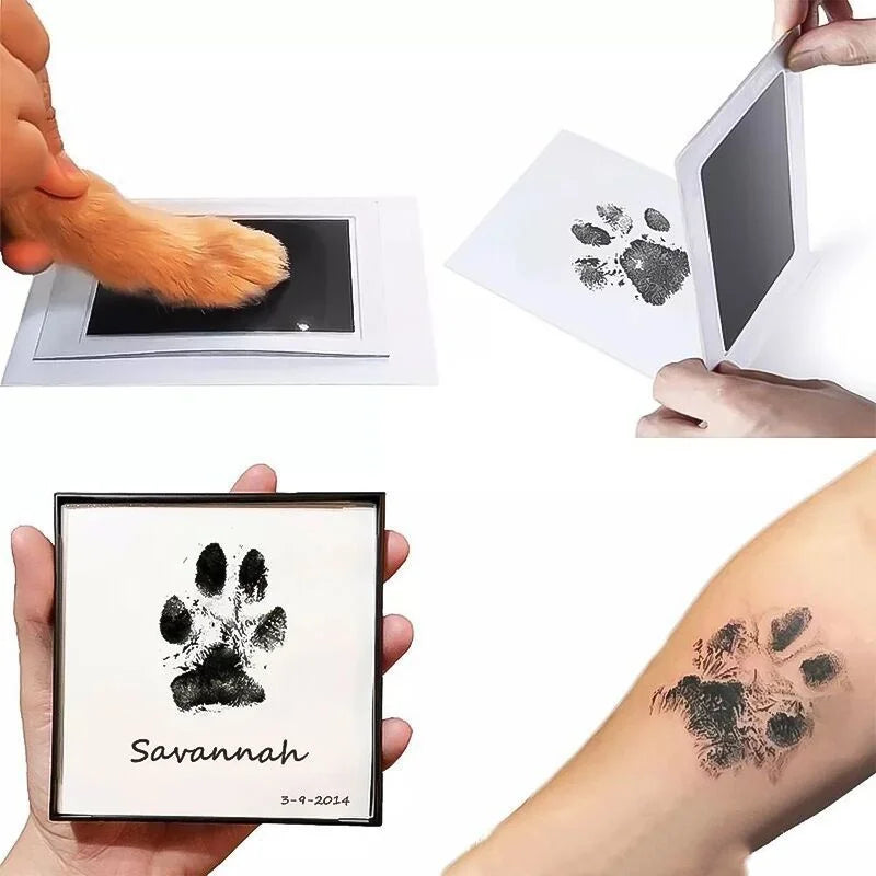 Inkless Cat Dog Paw Print Kit Pad Safe Non-toxic Baby Handprint