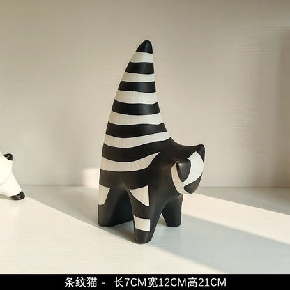 Livetai Wabi-Sabi Ceramic Abstract Sculpture,Handmade Irregular Decorative