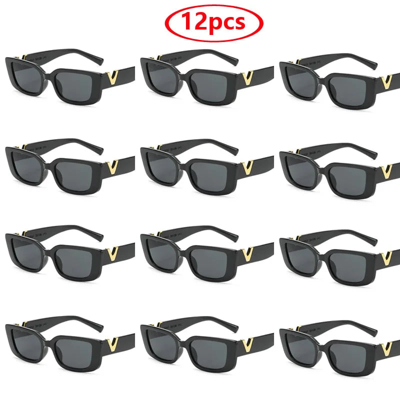 Fashion Rectangle Sunglasses Women Luxury Brand Vintage