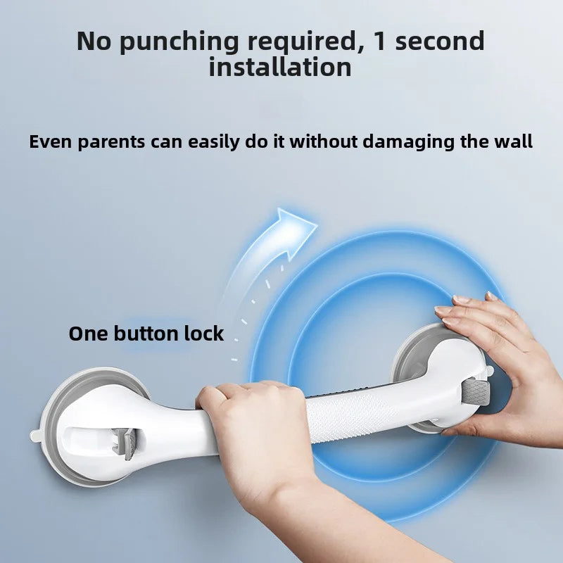 1Large Size17inch bathroom safety grab bars：No drilling required