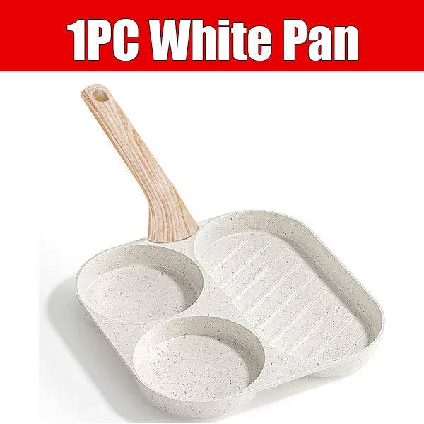 Large 3-In-1 Divided Breakfast Frying Pan Nonstick