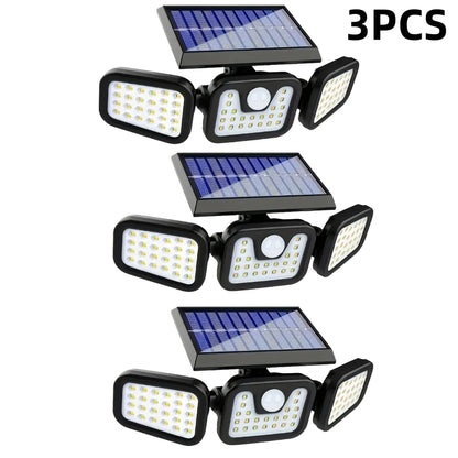 74 LED Solar Security Light with Motion Sensor Solar Floodlight 3 mode