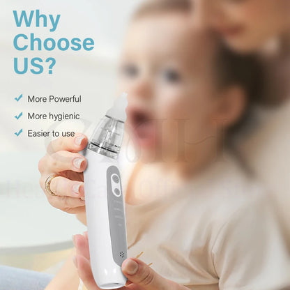 Electric Baby Nasal Aspirator 3 Suction Modes Rechargeable