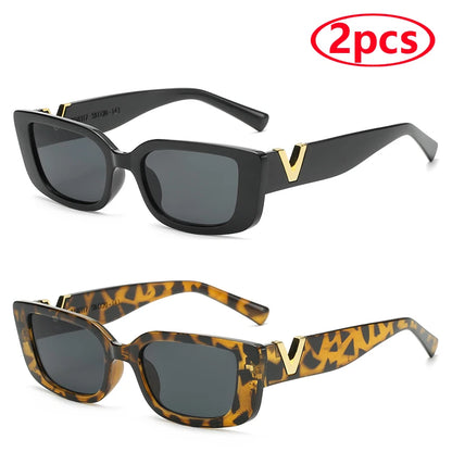 Fashion Rectangle Sunglasses Women Luxury Brand Vintage