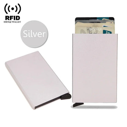 Rfid Credit Card Holder Metal Thin Slim Smart Wallet Men Women Wallets