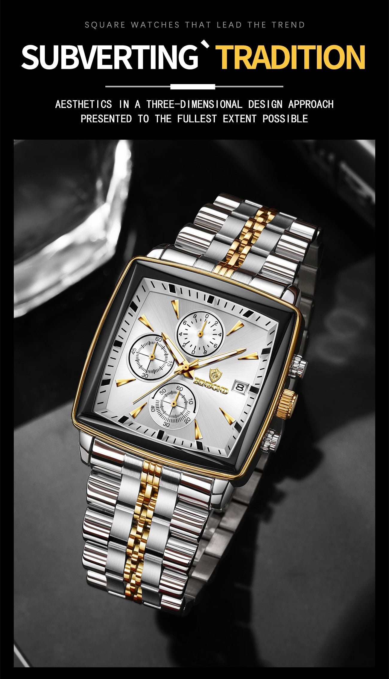 Bennstore BINBOND Luxury quartz watches for men