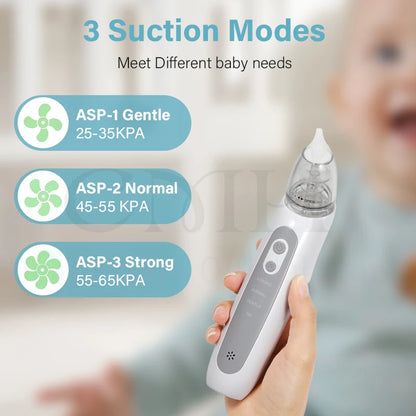 Electric Baby Nasal Aspirator 3 Suction Modes Rechargeable