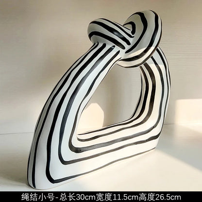 Livetai Wabi-Sabi Ceramic Abstract Sculpture,Handmade Irregular Decorative