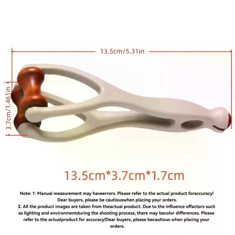 Single Wooden Hand Massager Roller Finger Relaxation