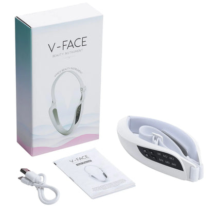 6 Mode 8 Level Vibration Facial Massager for Face Care & Contouring USB Rechargeable