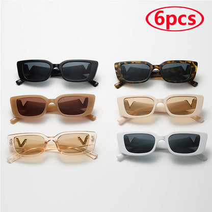 Fashion Rectangle Sunglasses Women Luxury Brand Vintage