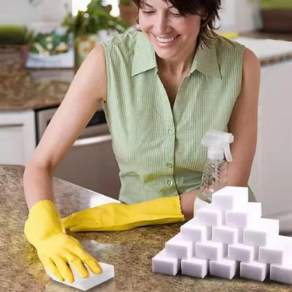 50/100Pcs Magic Sponge Cleaner Melamine Foam Scrubber for Kitchen Bathroom