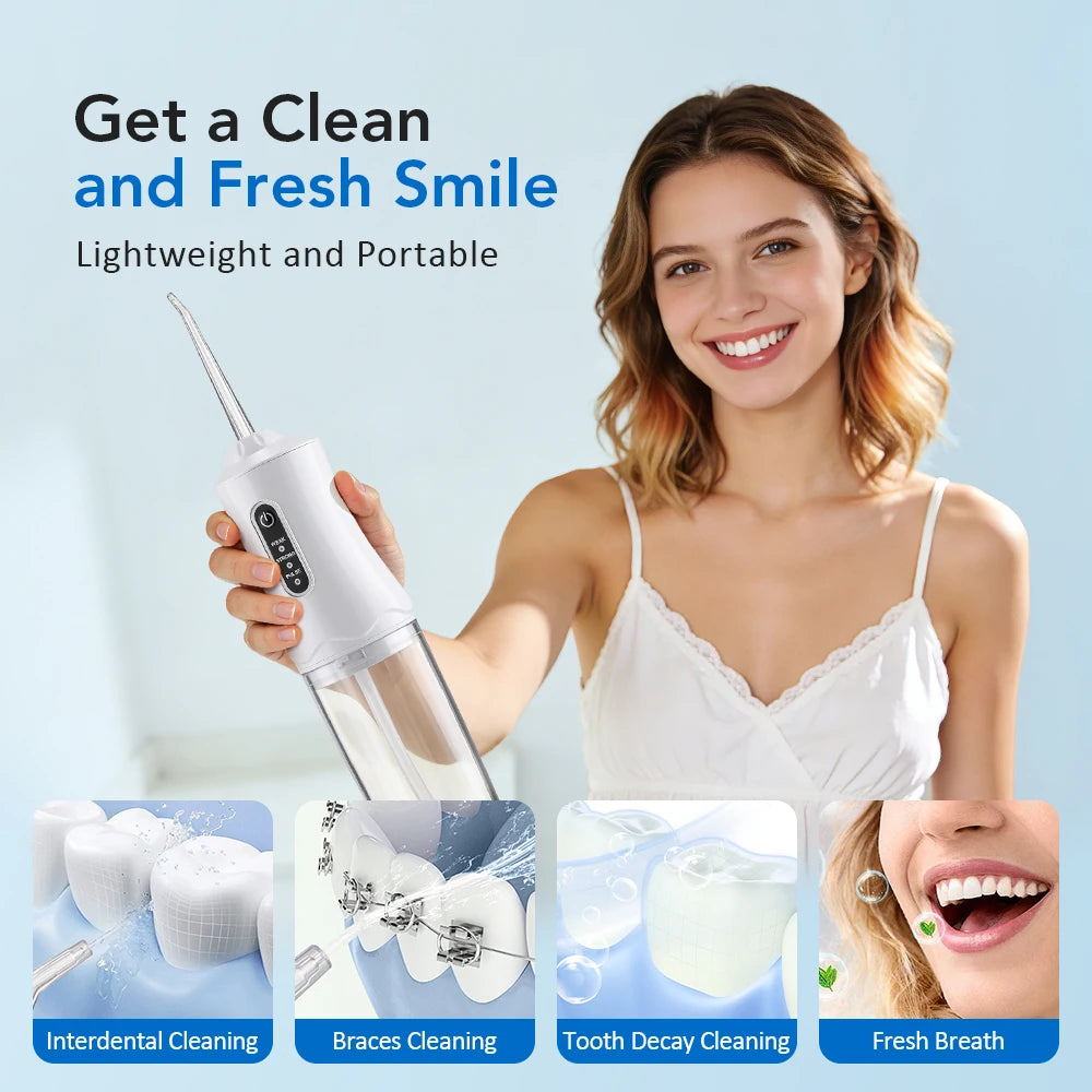 Electric Dental Water Flosser Oral Irrigator Portable Dental Bed Sprinkler