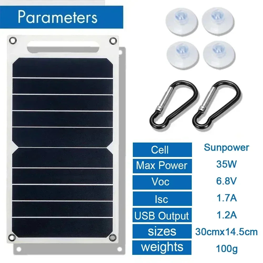 SOECOPO 30W Lightweight Flexible Solar Panel Kit, Free Mini Solar Regulator,