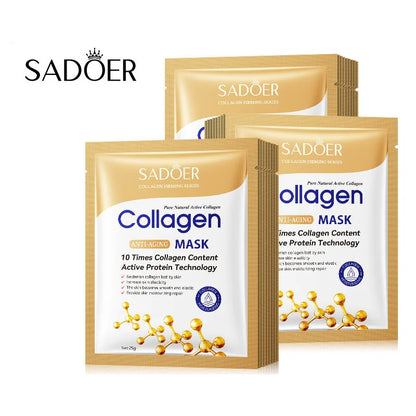 5/10Pcs SADOER Collagen Facial Mask Hydrating Firming Glowing Nourishing